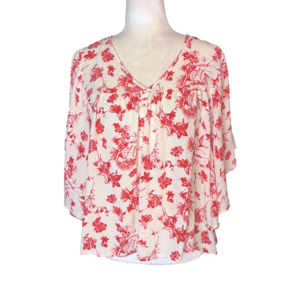 Pleione flowy floral blouse